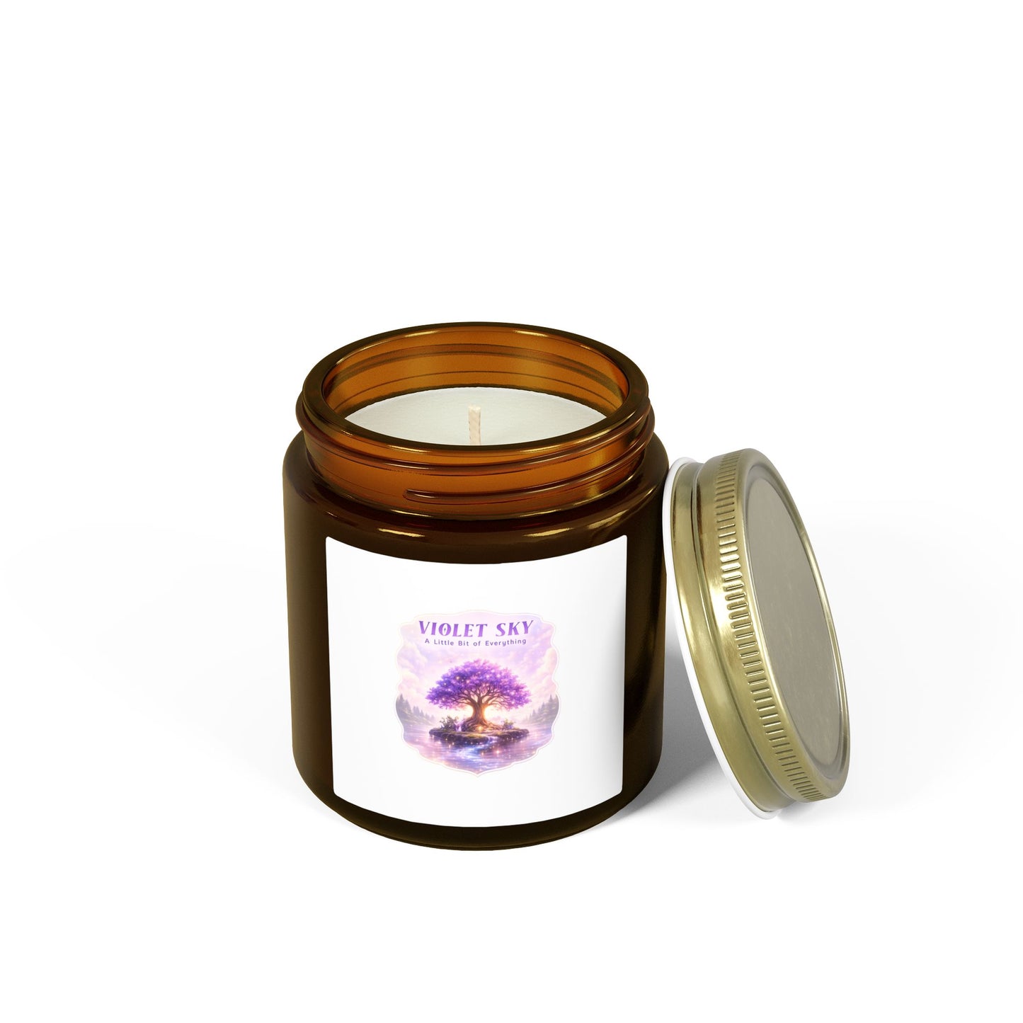 Scented Candle — Violet Sky Coconut Apricot Wax (4oz & 9oz)