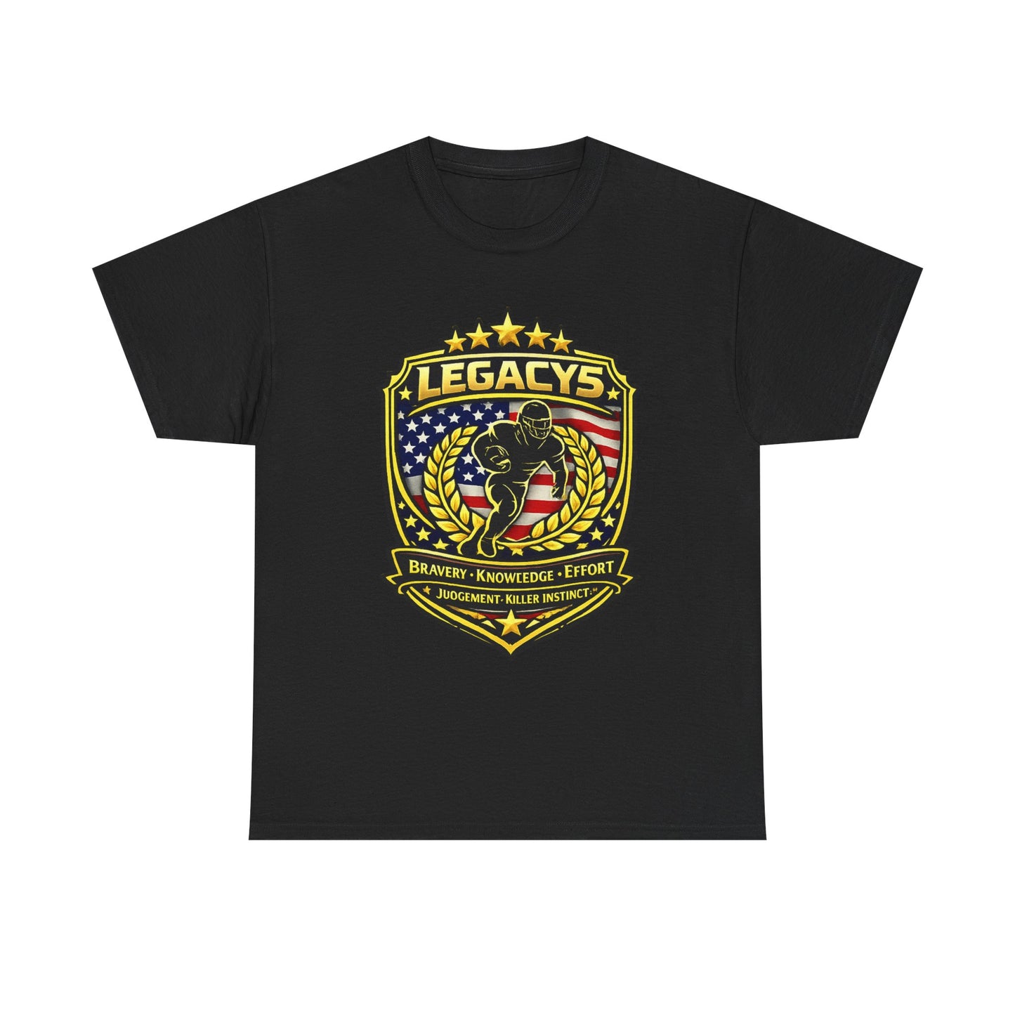 Football - Male Silhouette-Legacy Shield T-Shirt