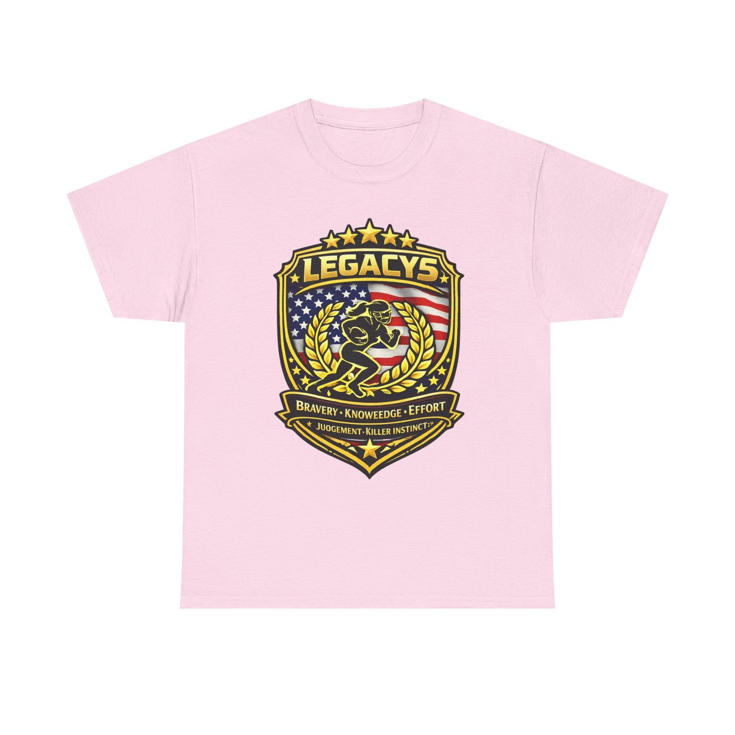 Football- Female Silhouette Legacy Shield T-Shirt