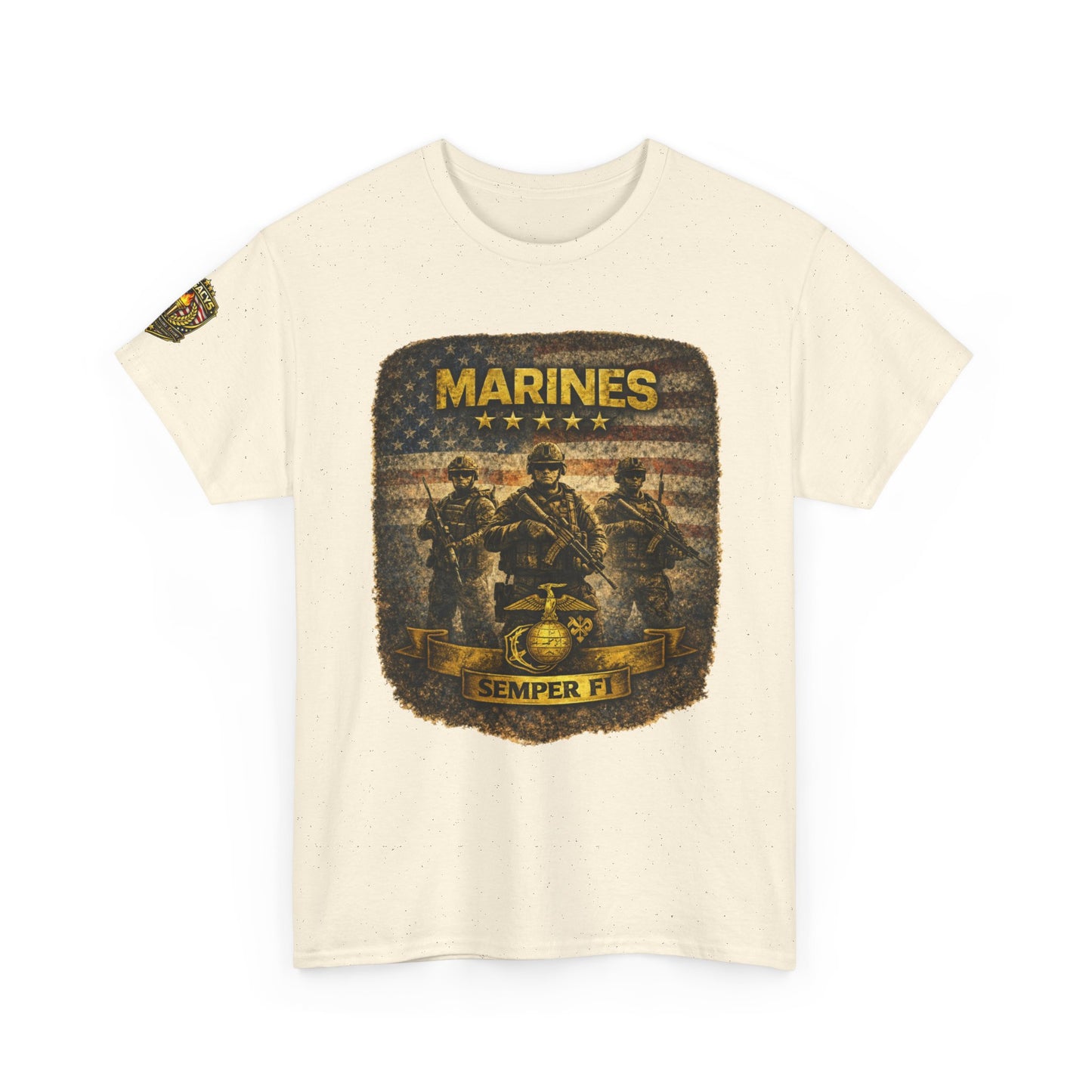Marines Semper Fi Tâ€‘Shirt â€” Vintage Military Emblem Tee w/ Legacy 5 Brand Crest