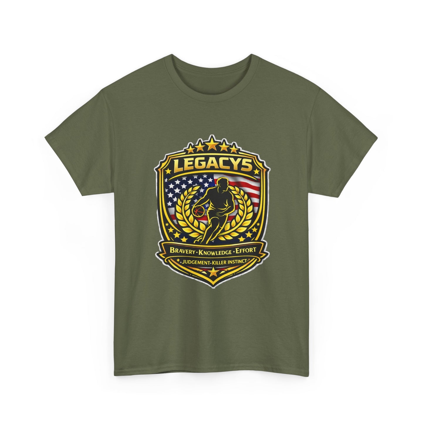 Basketball - Male Silhouette Legacy Shield T-Shirt