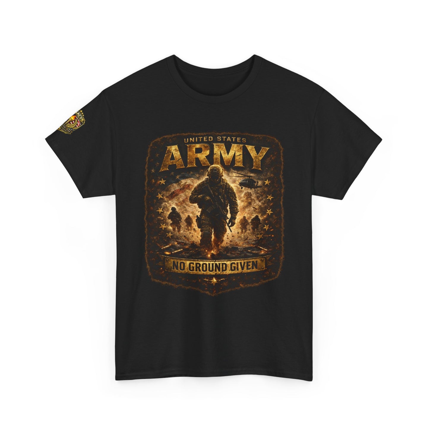 Army â€” "No Ground Given" Military Graphic Tee w/ Legacy 5 Brand Crest