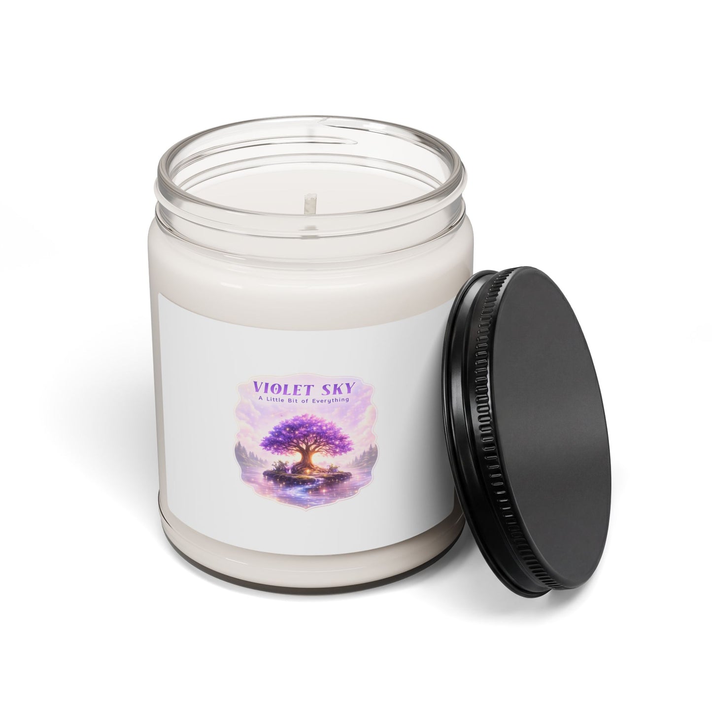 Soy Candle — 'Violet Sky' Scented 9oz Aromatherapy Candle