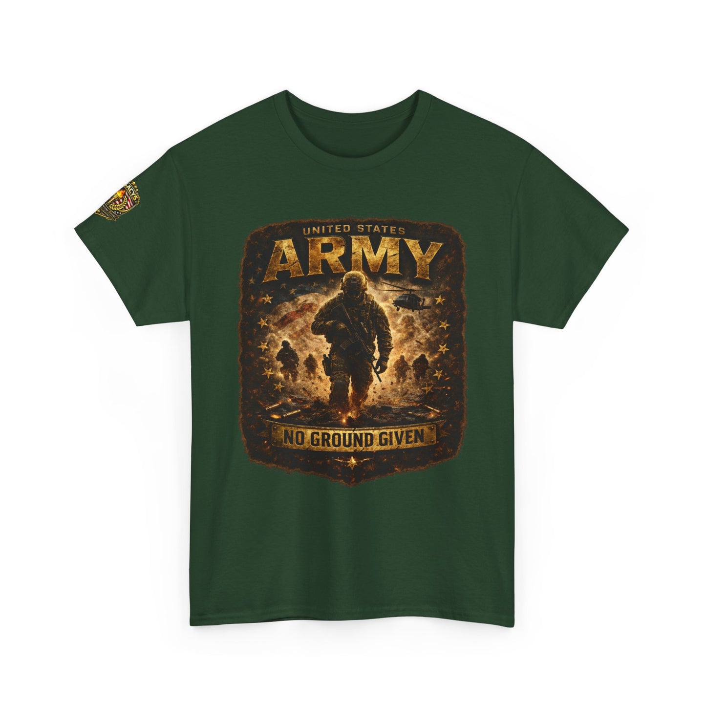 Army â€” "No Ground Given" Military Graphic Tee w/ Legacy 5 Brand Crest