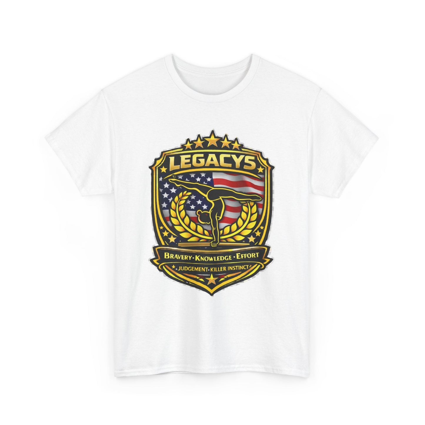 Gymnastics - Female Silhouette Legacy Shield T-Shirt