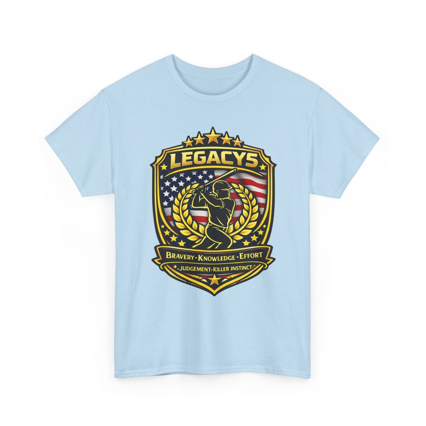 Baseball/Softball - Male Silhouette Legacy Shield T-Shirt