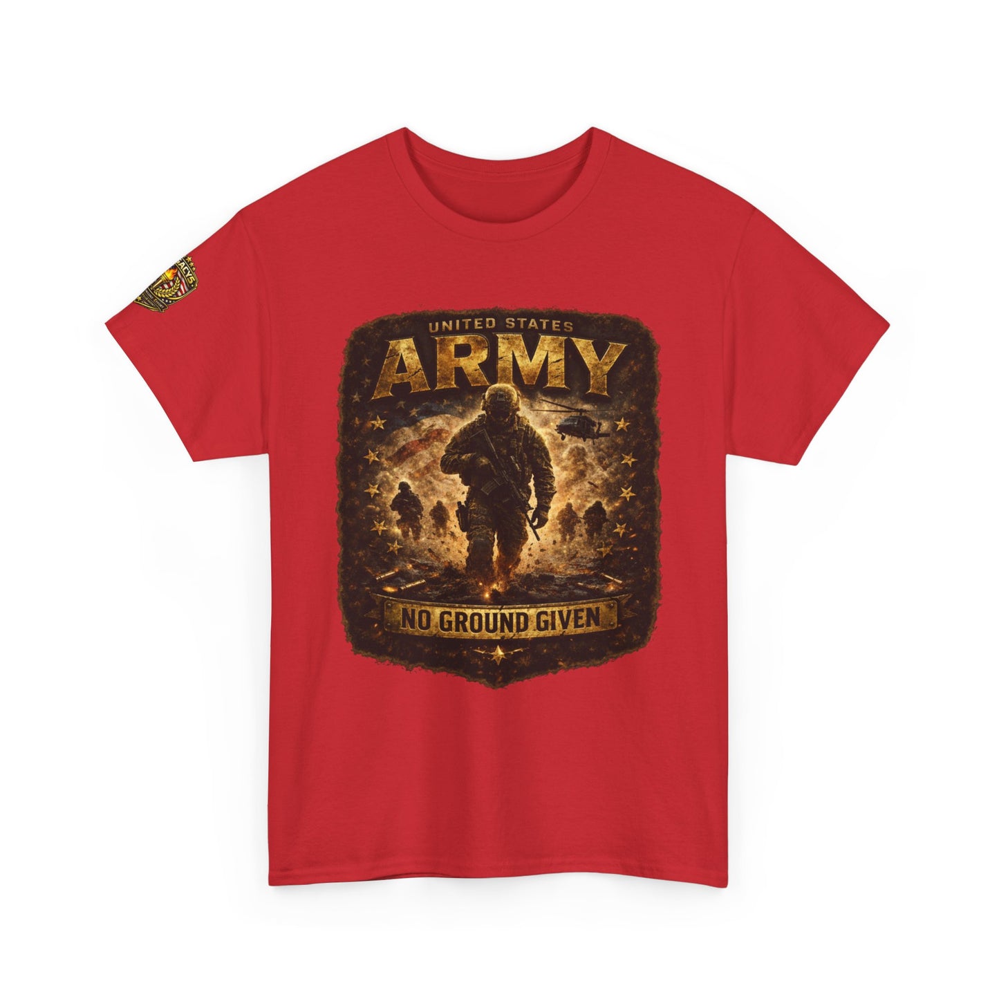 Army â€” "No Ground Given" Military Graphic Tee w/ Legacy 5 Brand Crest