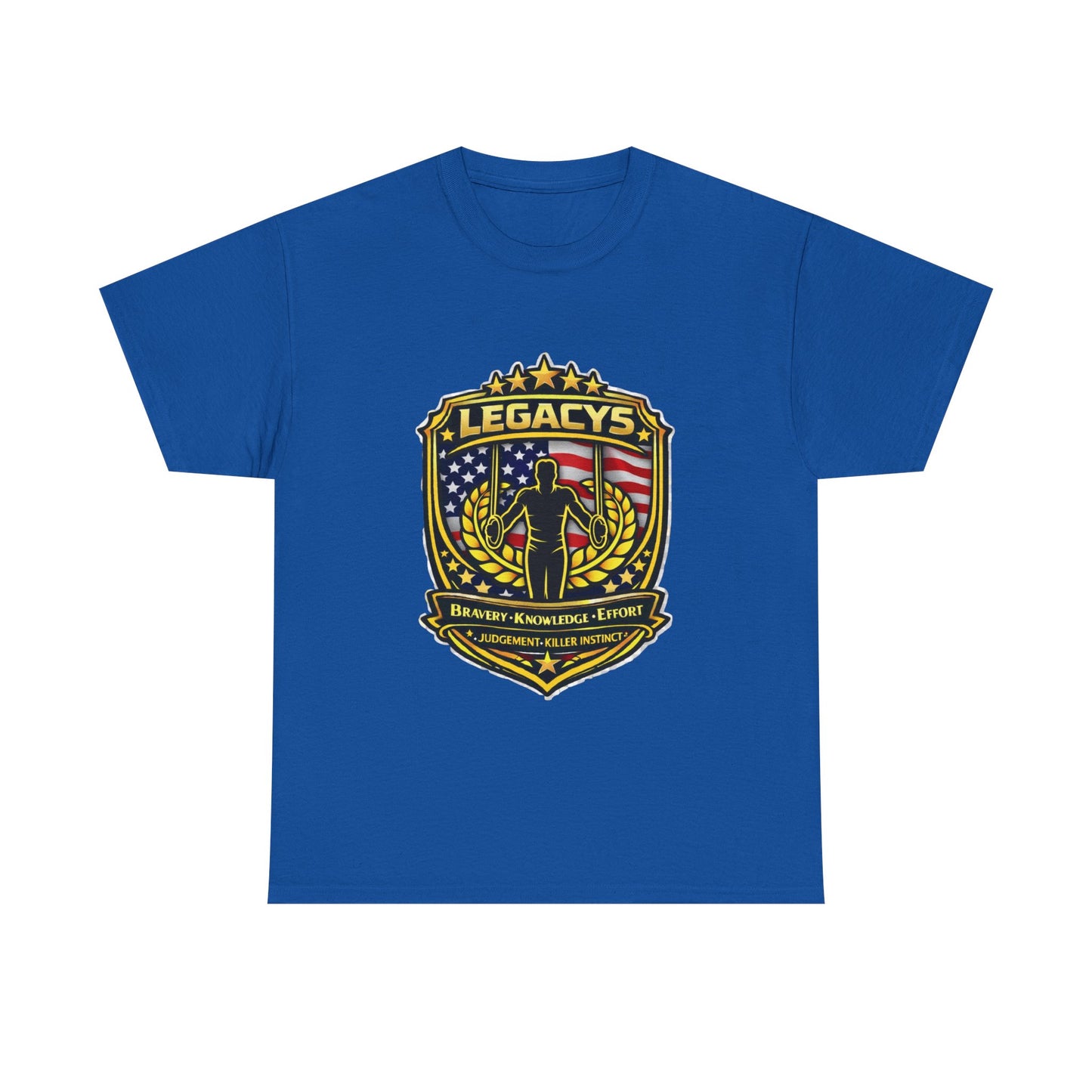Gymnastics - Male Silhouette Legacy Shield T-Shirt
