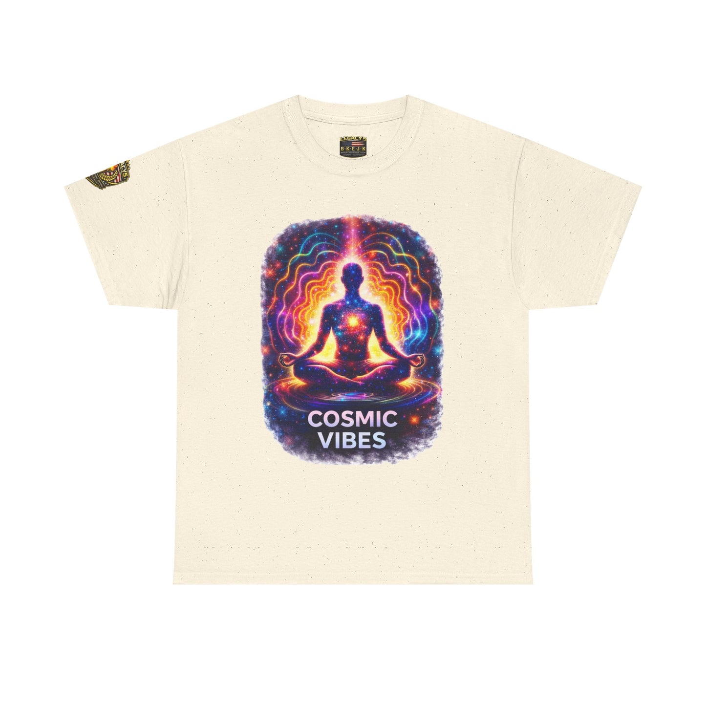 Meditating Silhouette 'Cosmic Vibes' T-shirt