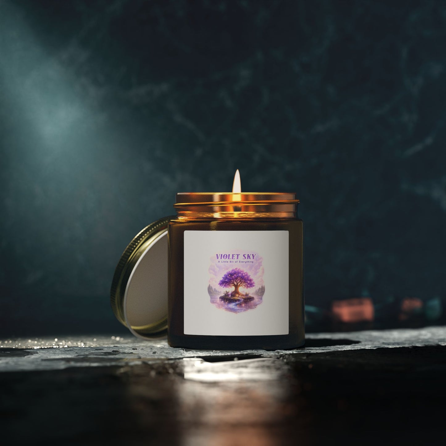 Scented Candle — Violet Sky Coconut Apricot Wax (4oz & 9oz)