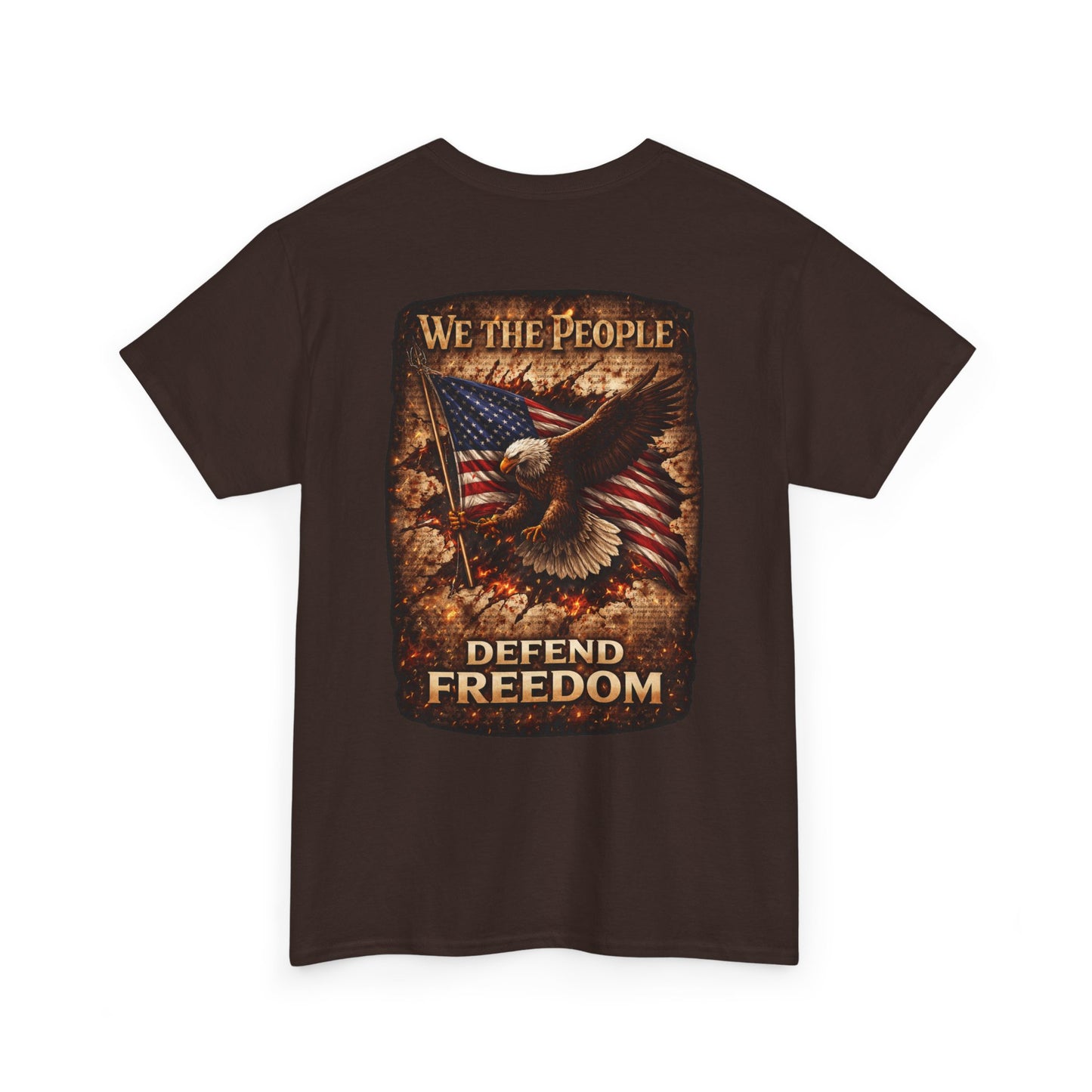 Defend Freedom 'We The People' Eagle American Flag Graphic Tâ€‘Shirt