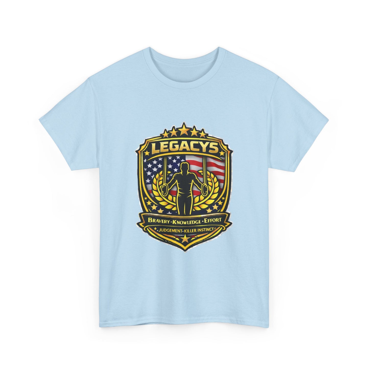 Gymnastics - Male Silhouette Legacy Shield T-Shirt