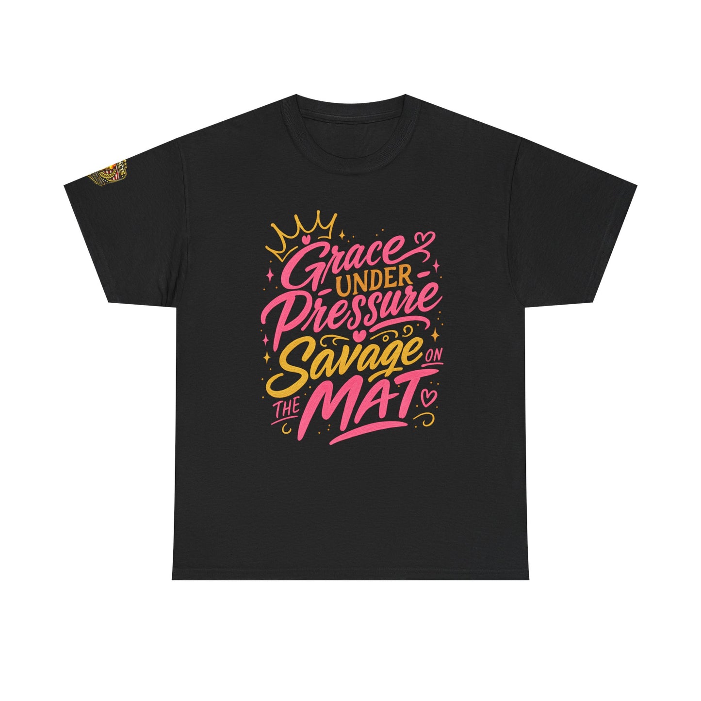 Wrestling Tee — "Grace Under Pressure, Savage on the Mat"