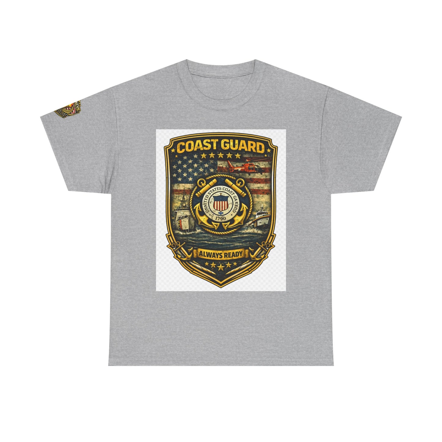Coast Guard Shield â€” "Always Ready" Patriotic Military Tee w/ Legacy 5 Brand Crest