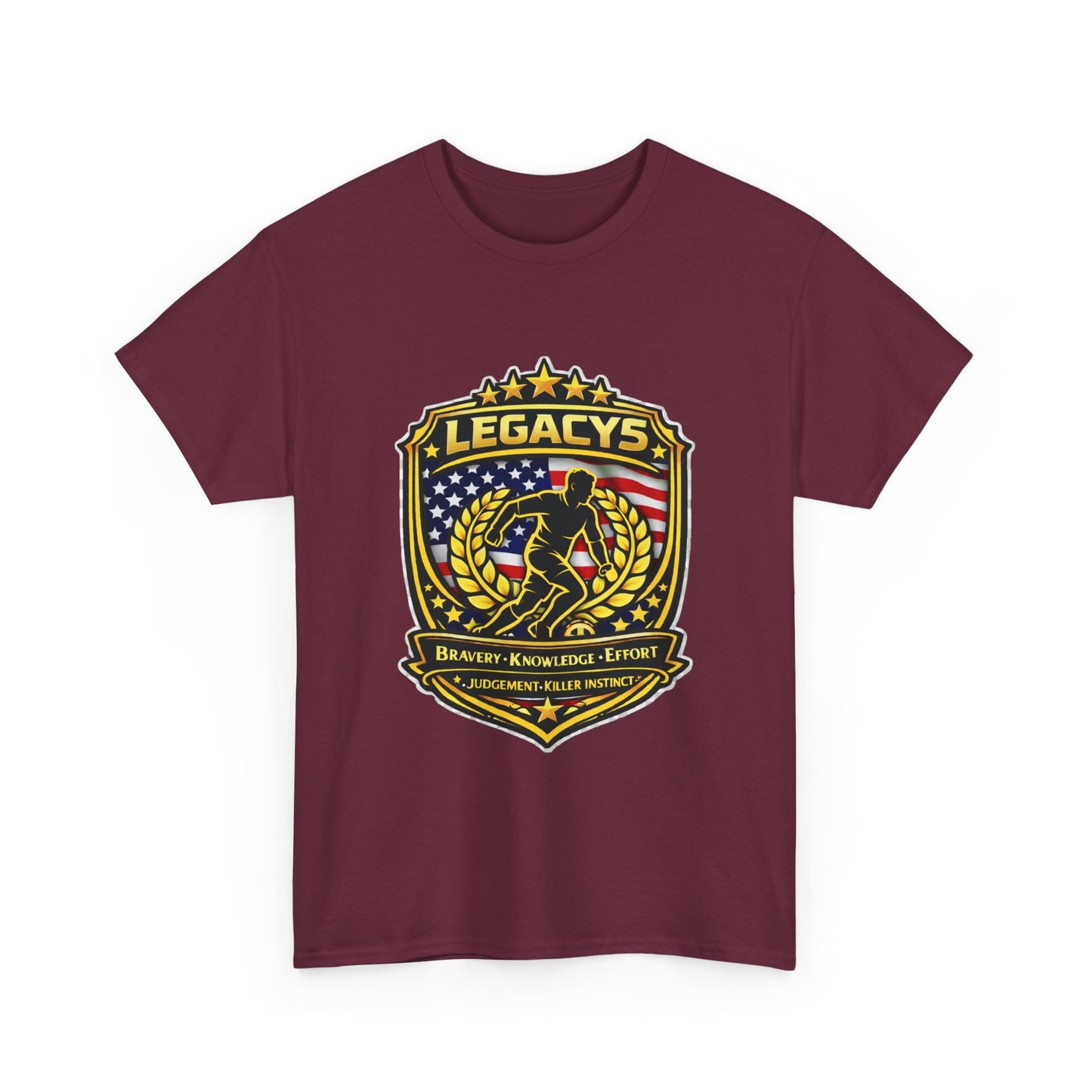 Soccer - Male Silhouette Legacy Shield T-Shirt