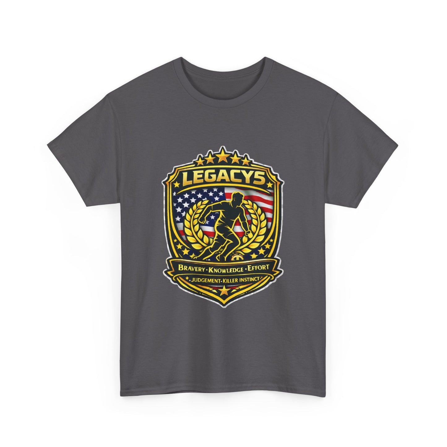 Soccer - Male Silhouette Legacy Shield T-Shirt