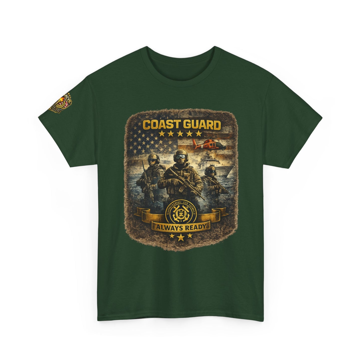 Coast Guard Helicopter 'Always Ready' Graphic Tee w/ Legacy 5 Brand Crest