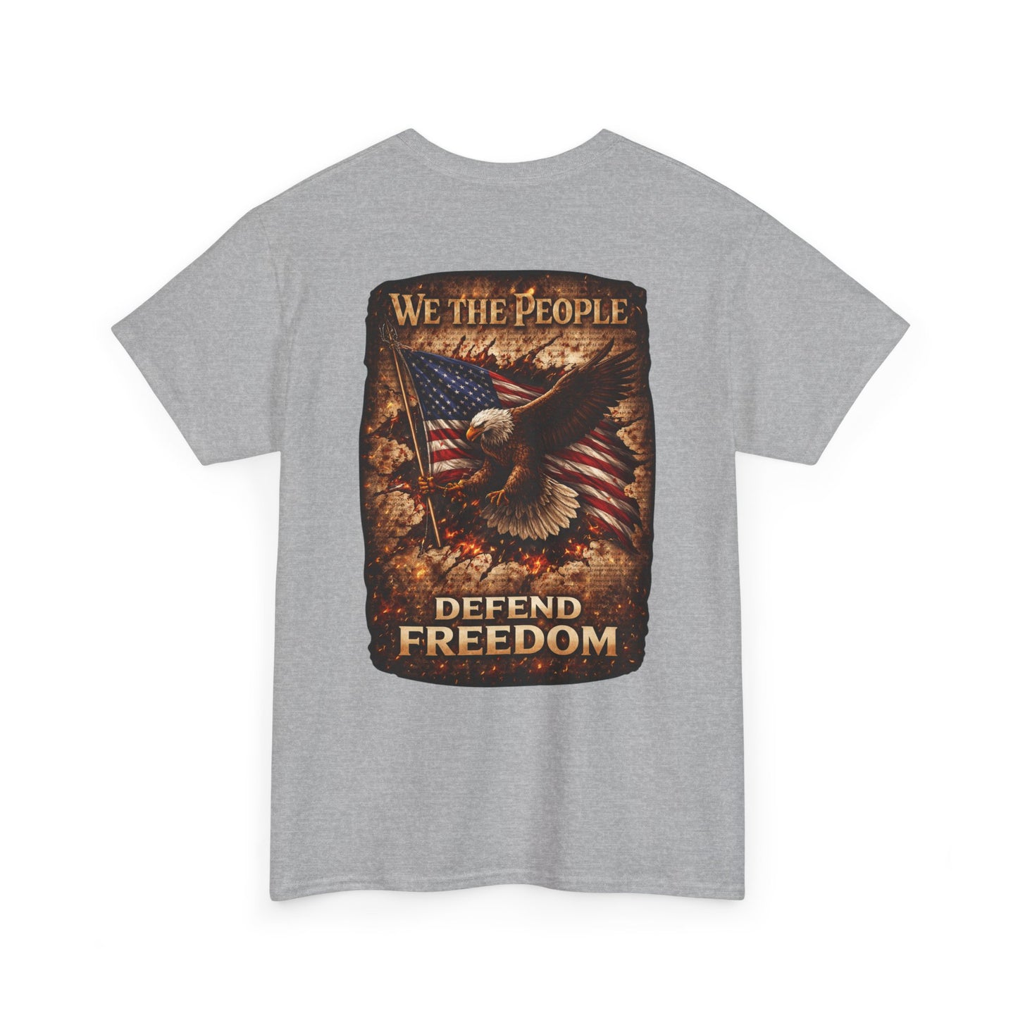 Defend Freedom 'We The People' Eagle American Flag Graphic Tâ€‘Shirt