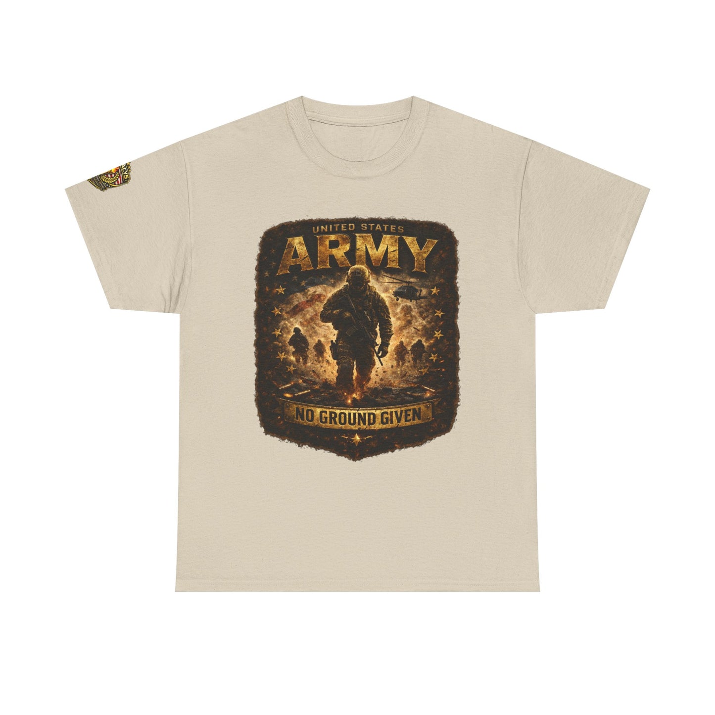 Army â€” "No Ground Given" Military Graphic Tee w/ Legacy 5 Brand Crest