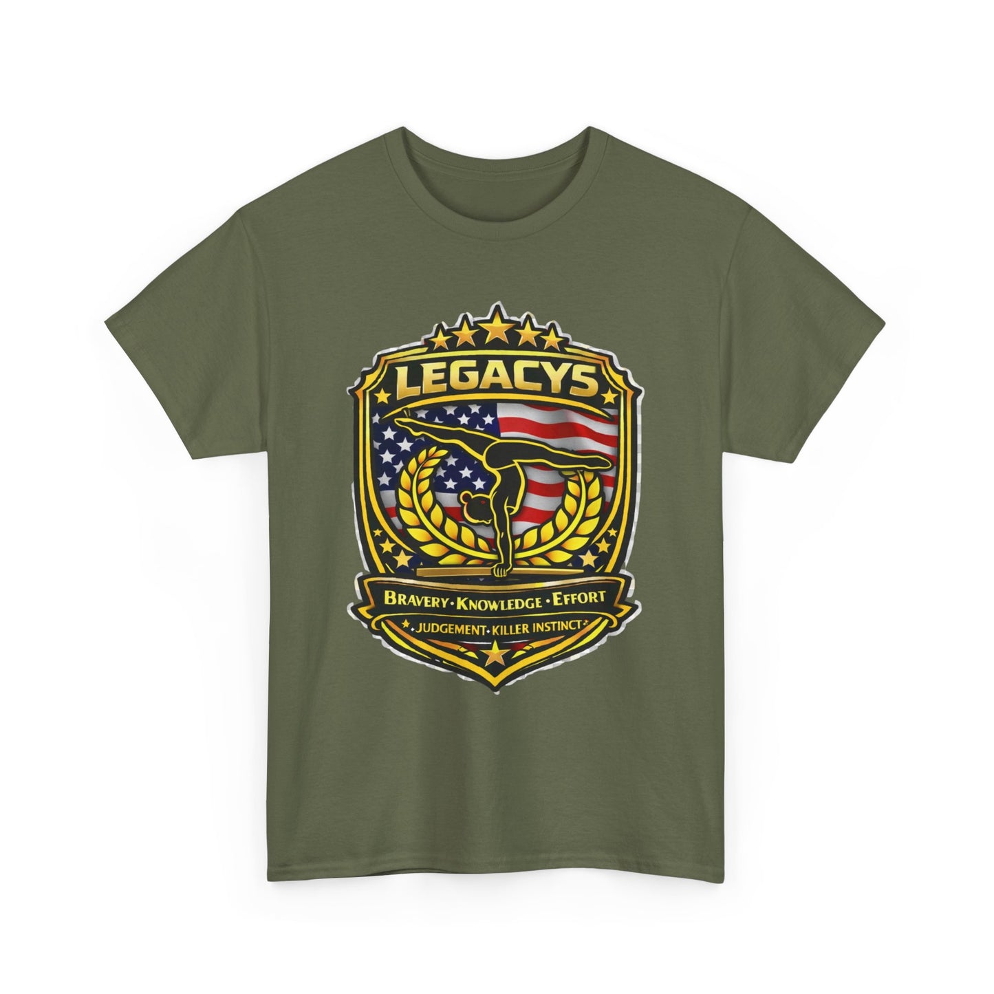 Gymnastics - Female Silhouette Legacy Shield T-Shirt
