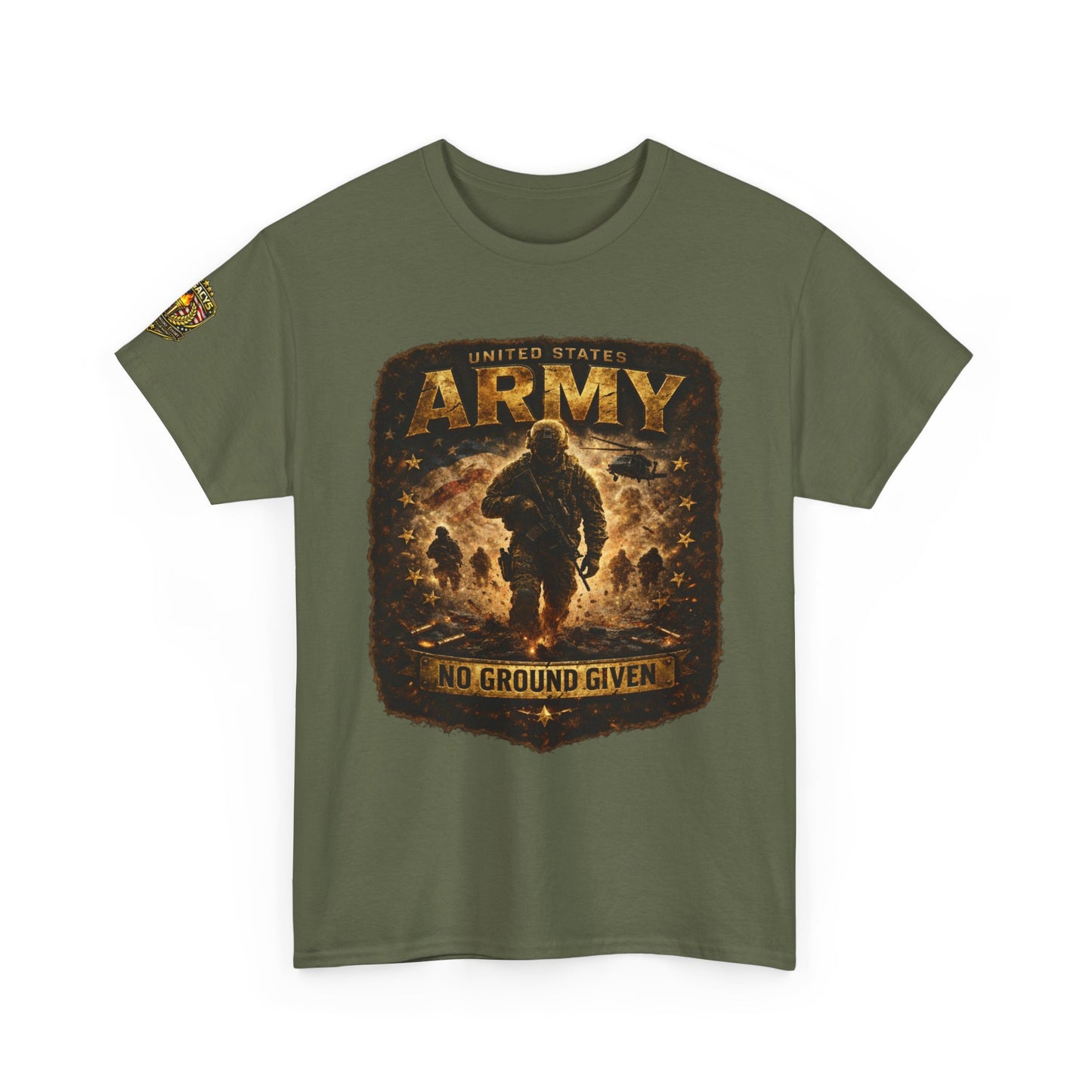 Army â€” "No Ground Given" Military Graphic Tee w/ Legacy 5 Brand Crest