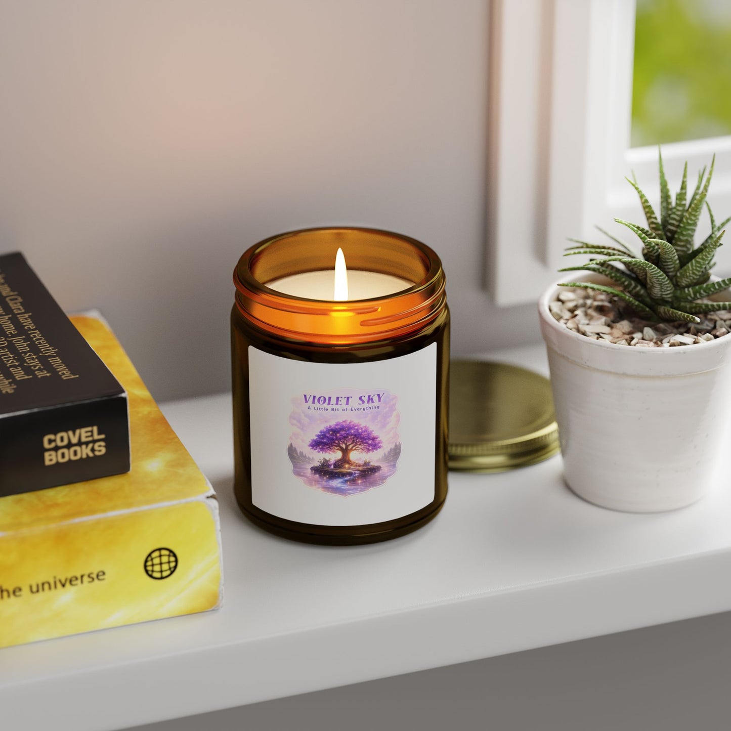 Scented Candle — Violet Sky Coconut Apricot Wax (4oz & 9oz)