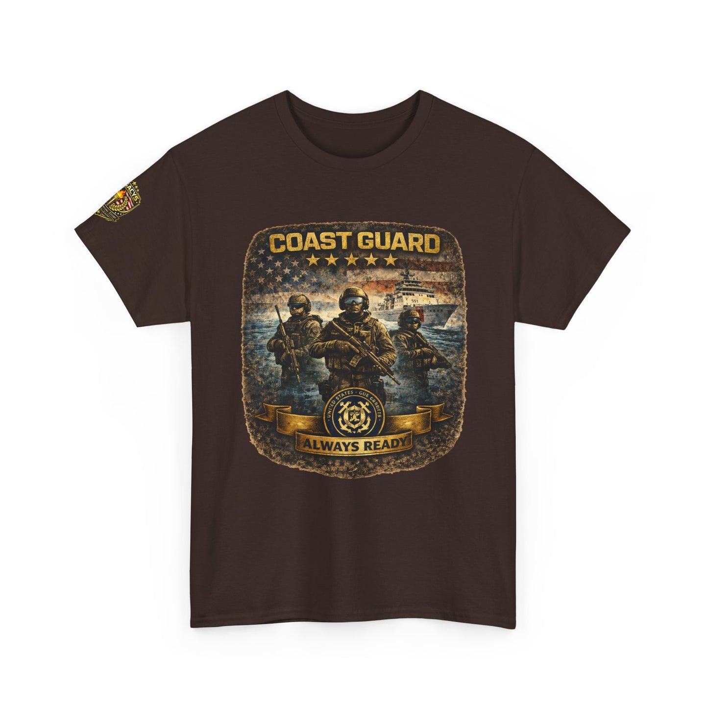 Coast Guard "Always Ready" â€“ Military Veteran Tribute Tee w/ Legacy 5 Brand Crest