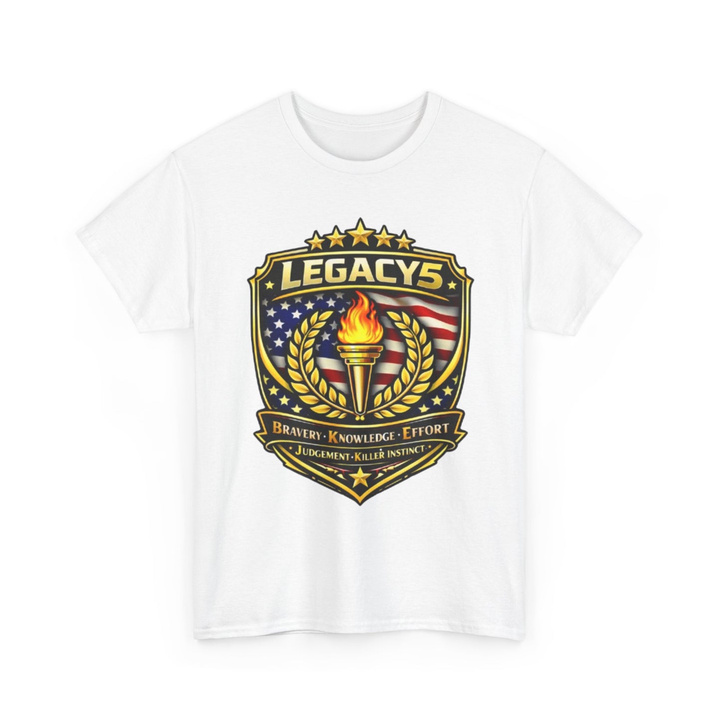 Legacy 5 Brand Crest T-Shirt - Built on Values. Worn with Purpose