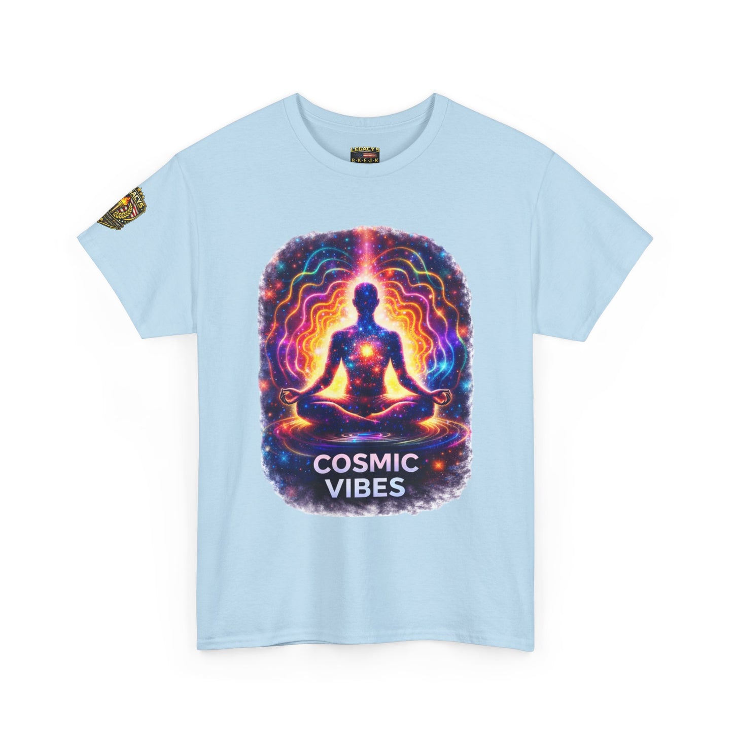 Meditating Silhouette 'Cosmic Vibes' T-shirt