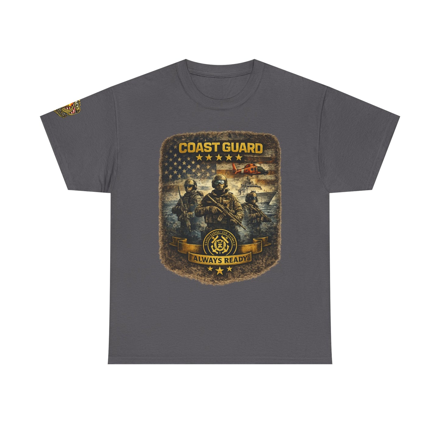 Coast Guard Helicopter 'Always Ready' Graphic Tee w/ Legacy 5 Brand Crest