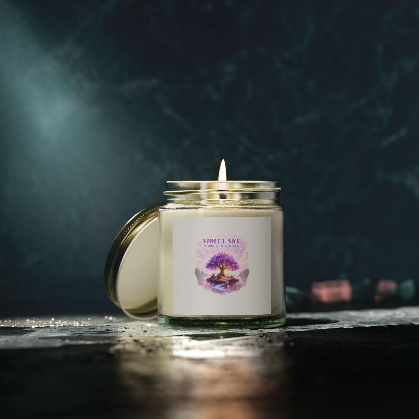 Scented Candle — Violet Sky Coconut Apricot Wax (4oz & 9oz)