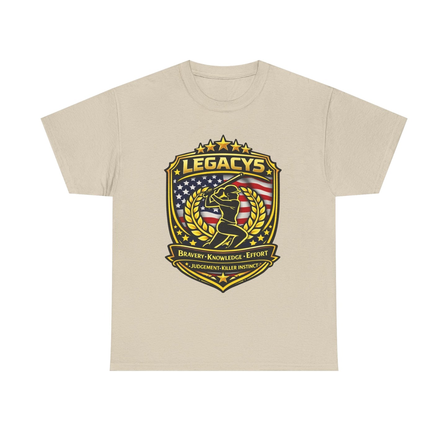 Baseball/Softball -Female Silhouette Legacy Shield T-Shirt