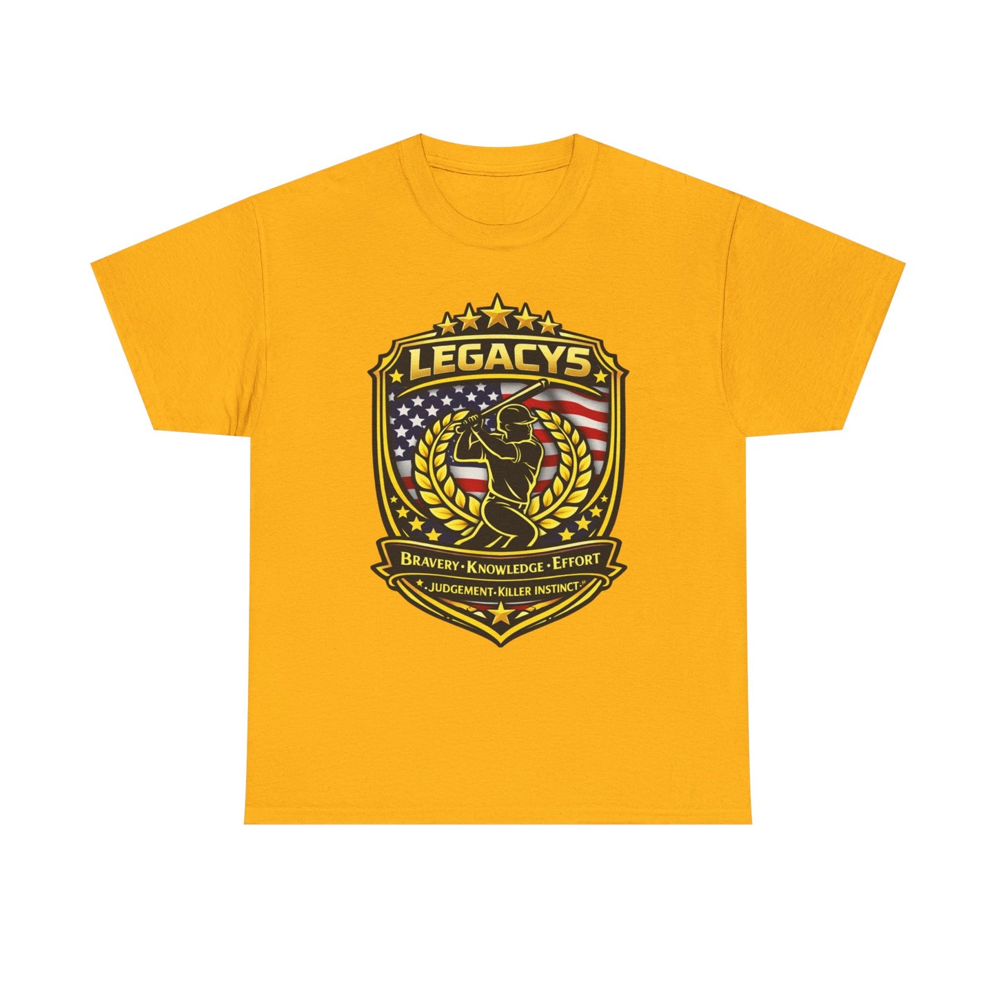 Baseball/Softball - Male Silhouette Legacy Shield T-Shirt