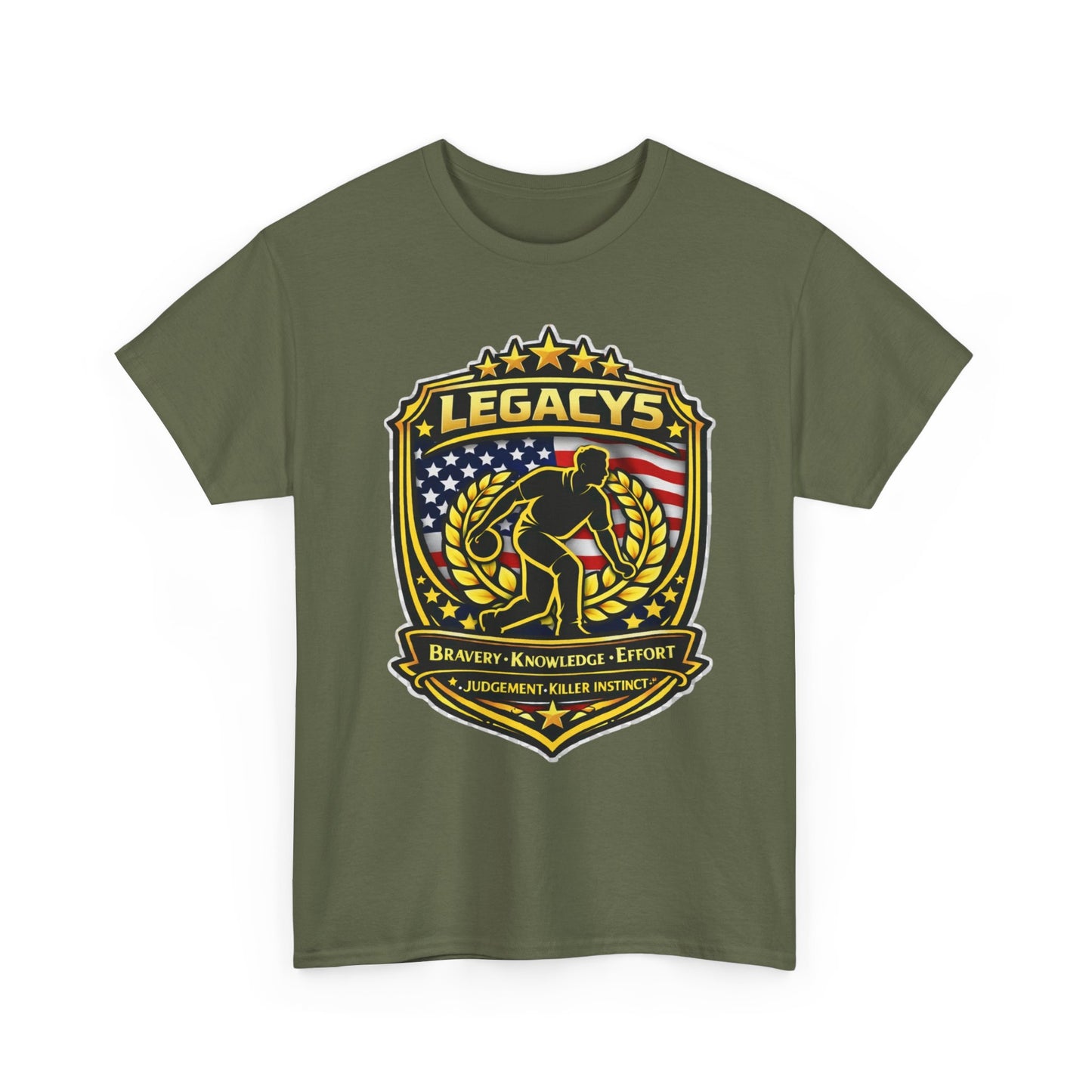 Bowling - Male Silhouette Legacy Shield T-Shirt