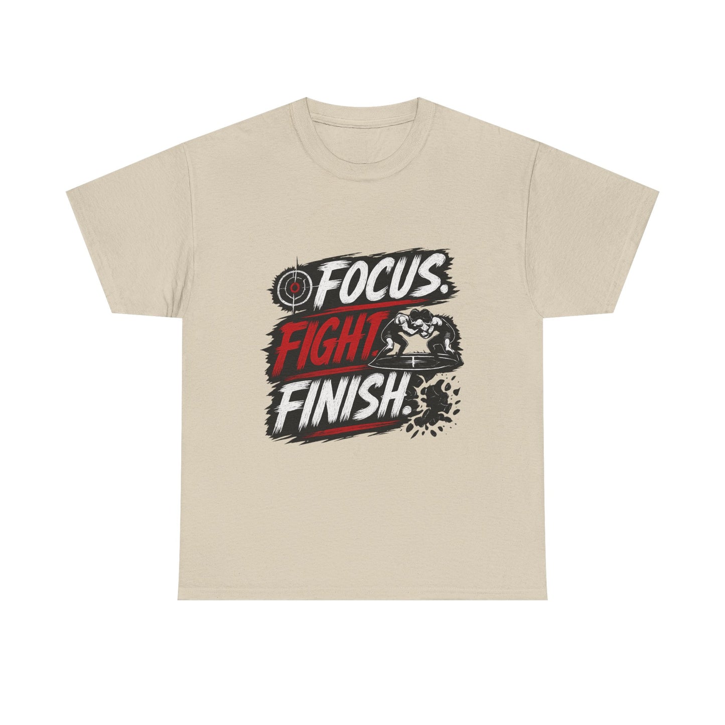 Wrestling 'Focus. Fight. Finish.' Motivational Tee