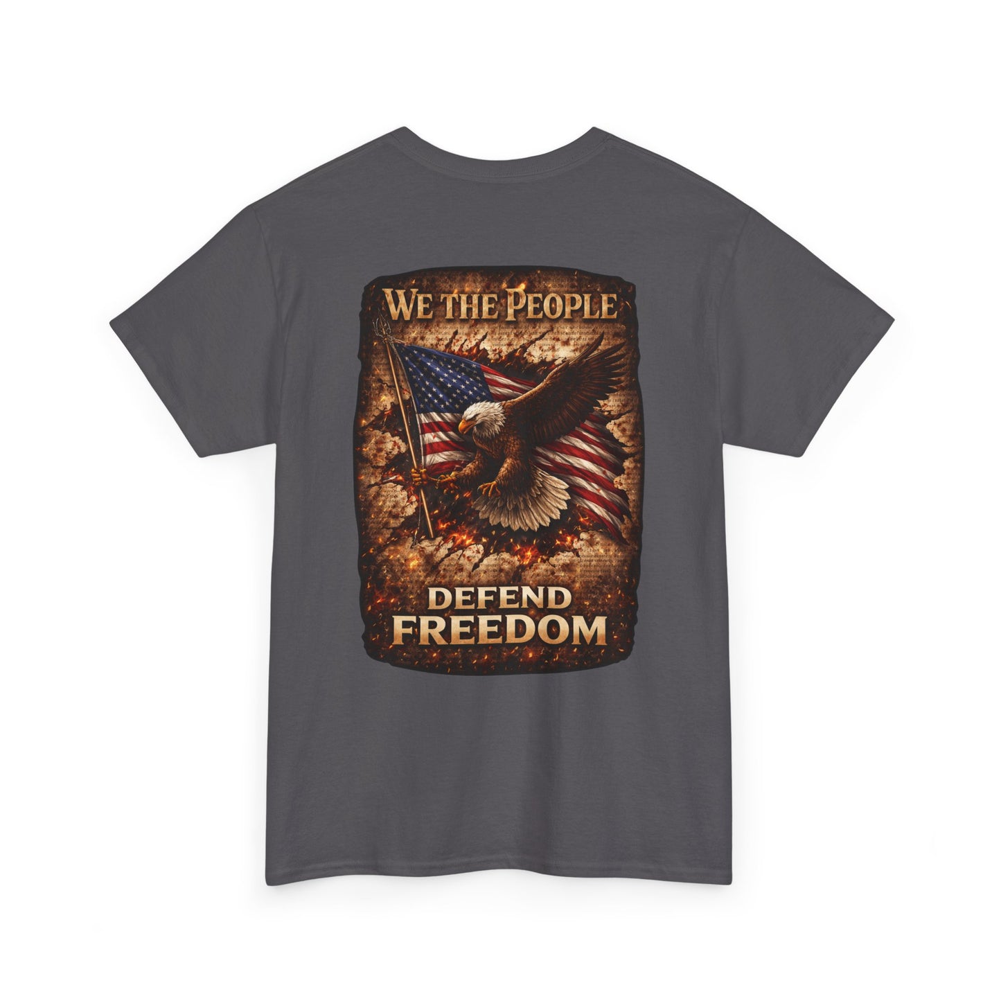 Defend Freedom 'We The People' Eagle American Flag Graphic Tâ€‘Shirt