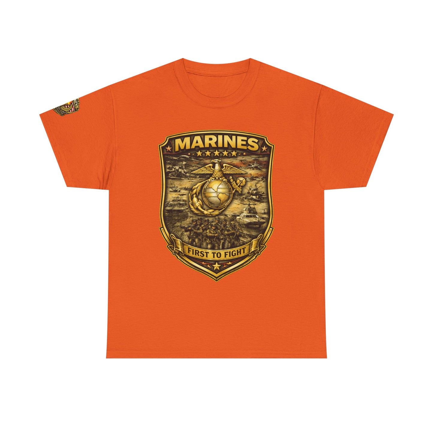 Marines 'First to Fight' Emblem T-Shirt w/ Legacy 5 Brand Crest