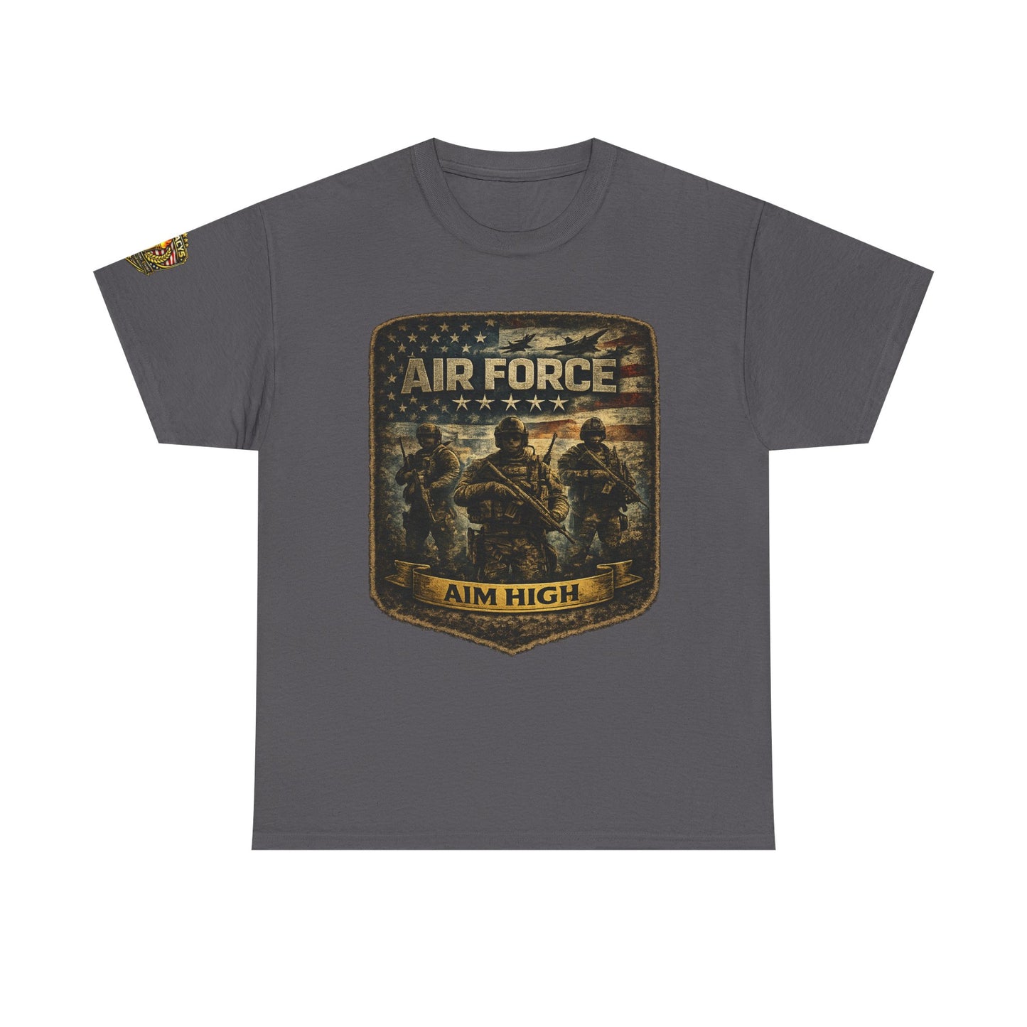 Air Force 'Aim High' Military Tee w/ Legacy 5 Brand Crest