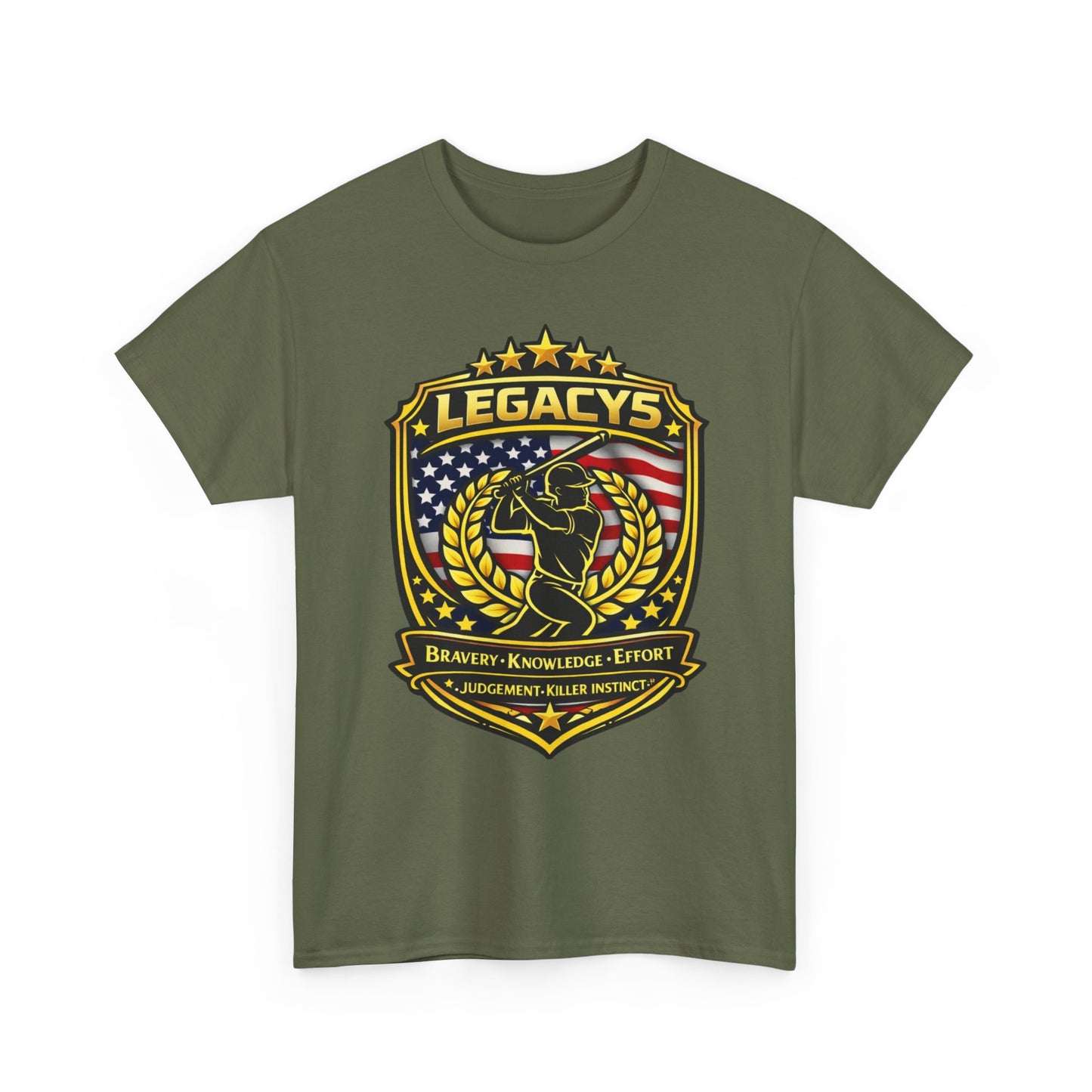 Baseball/Softball - Male Silhouette Legacy Shield T-Shirt
