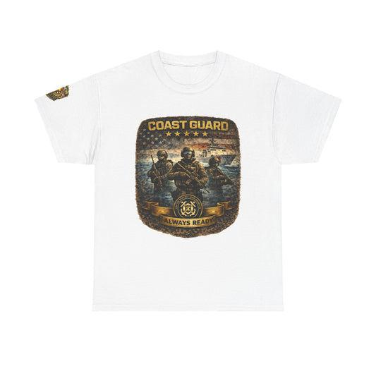 Coast Guard "Always Ready" â€“ Military Veteran Tribute Tee w/ Legacy 5 Brand Crest