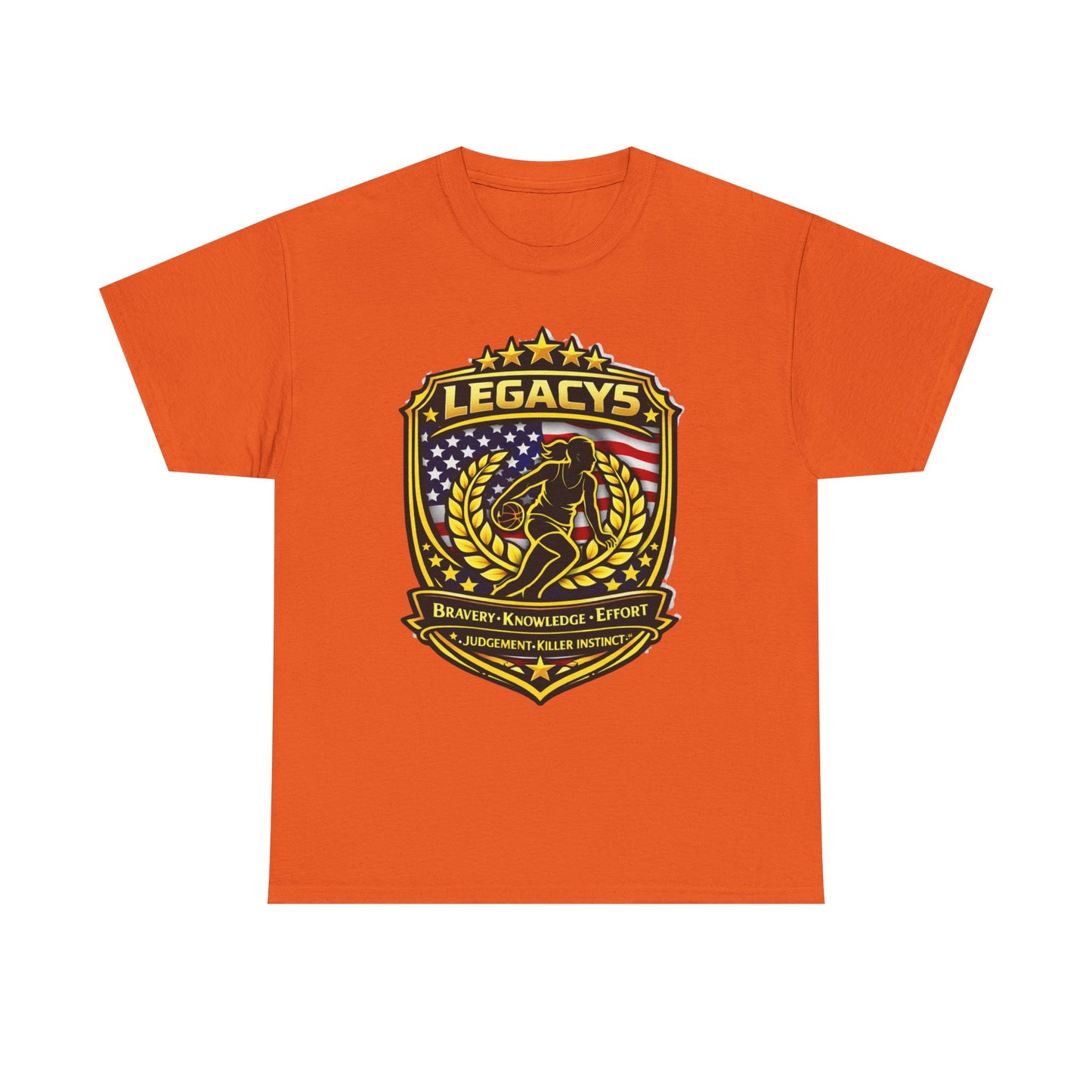 Basketball- Female Silhouette Legacy Shield T-Shirt