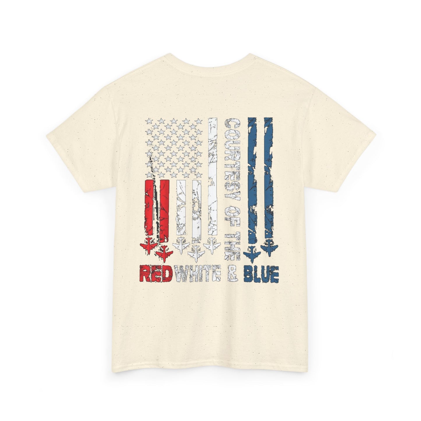 Courtesy of the Red White & Blue Military Flag T-shirt
