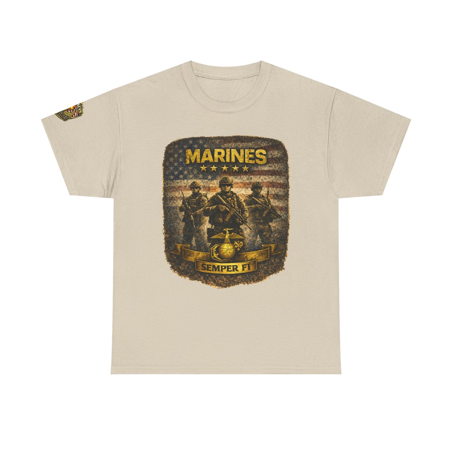 Marines Semper Fi Tâ€‘Shirt â€” Vintage Military Emblem Tee w/ Legacy 5 Brand Crest