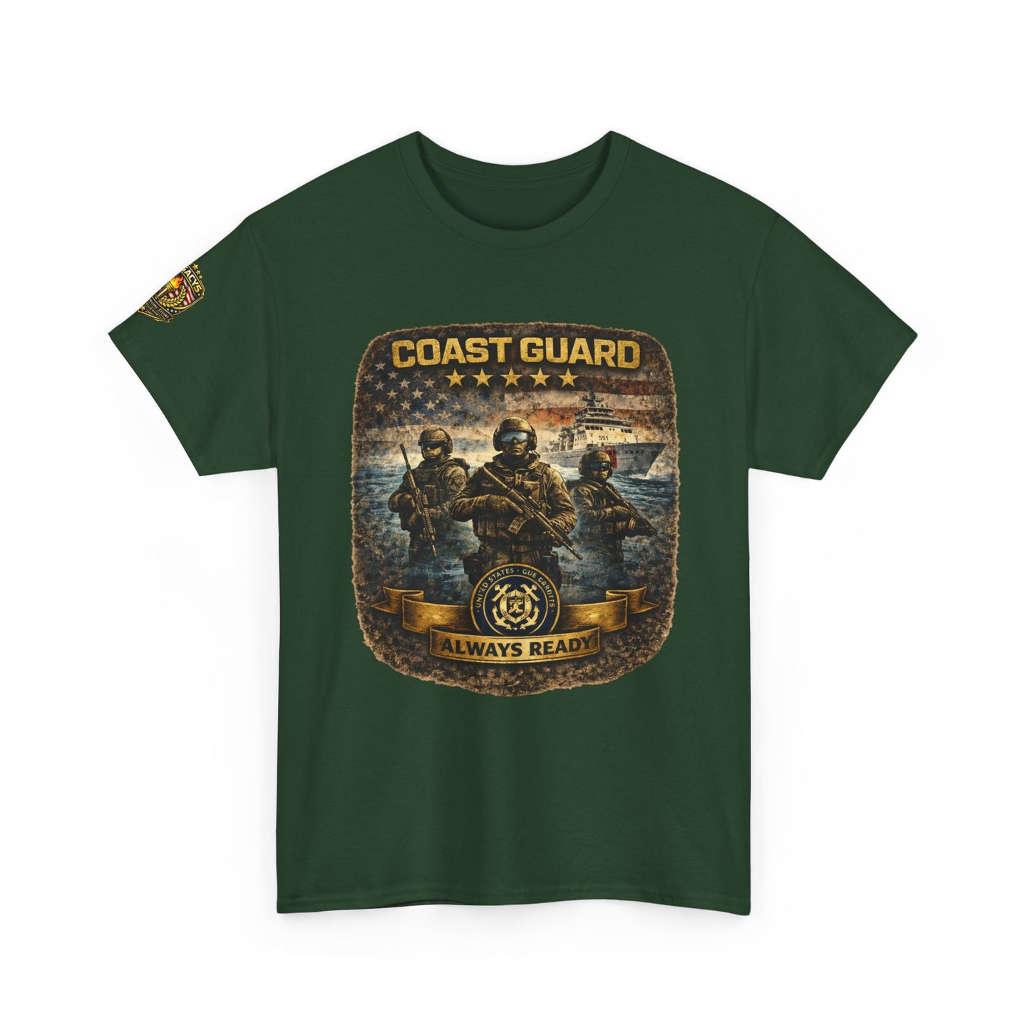 Coast Guard "Always Ready" â€“ Military Veteran Tribute Tee w/ Legacy 5 Brand Crest