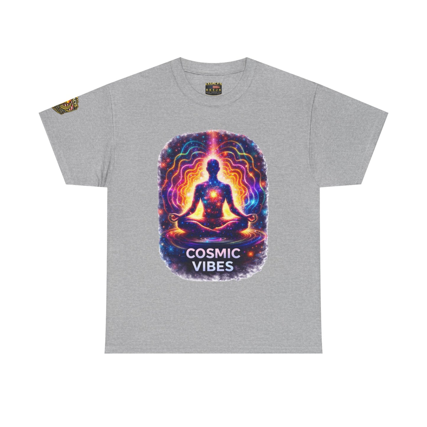Meditating Silhouette 'Cosmic Vibes' T-shirt
