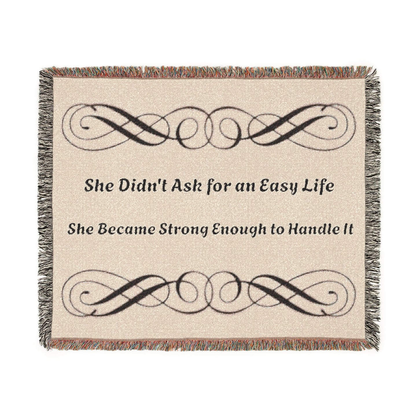 Strong Mom- Woven Blanket â€“ Heartfelt Floral Tribute Throw for Motherâ€™s Day & Gifts