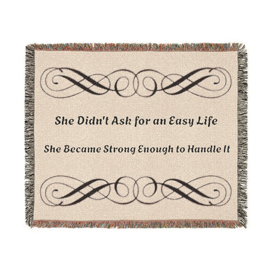 Strong Mom- Woven Blanket â€“ Heartfelt Floral Tribute Throw for Motherâ€™s Day & Gifts