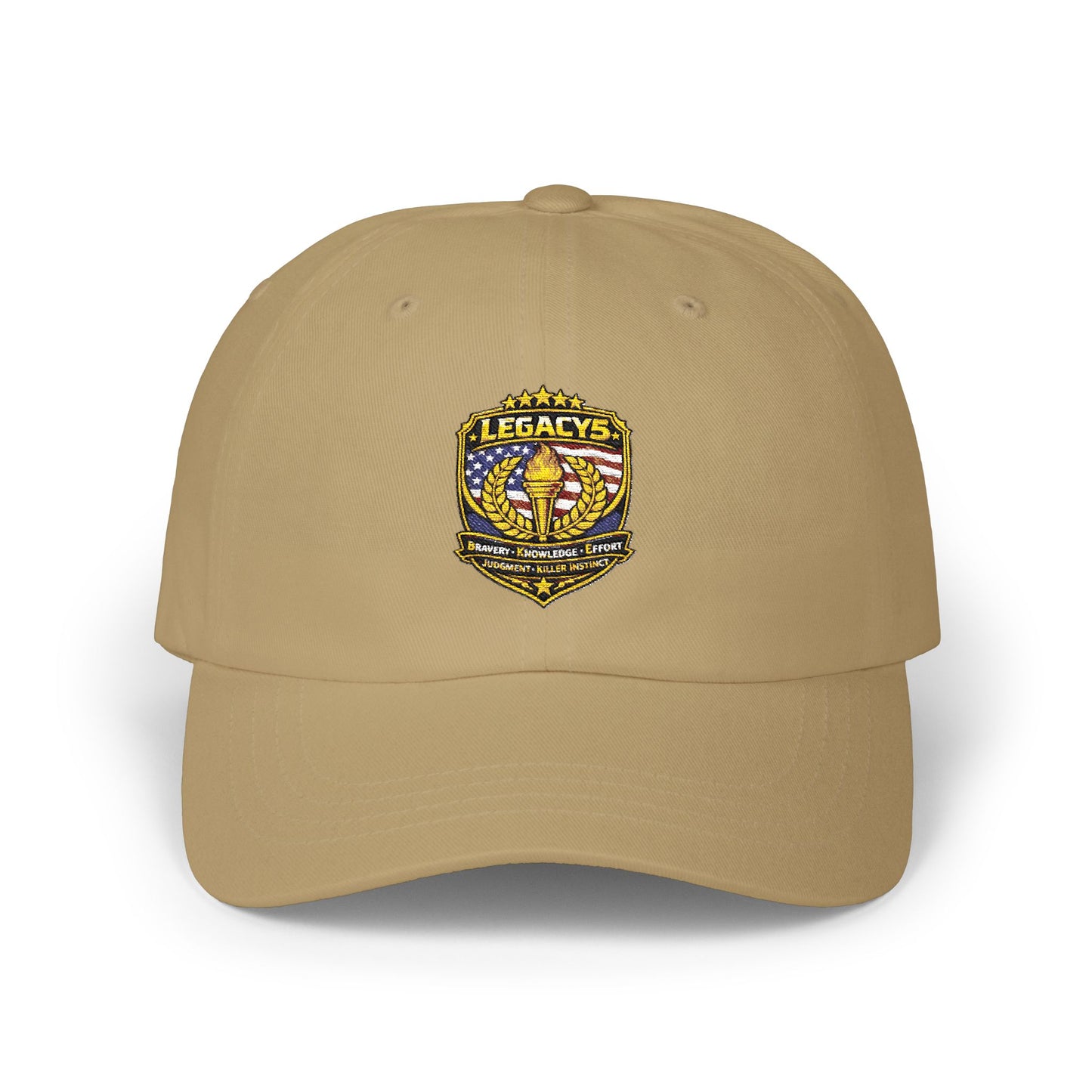 Legacy Crest Dad Cap â€“ Embroidered Shield Logo Baseball Hat