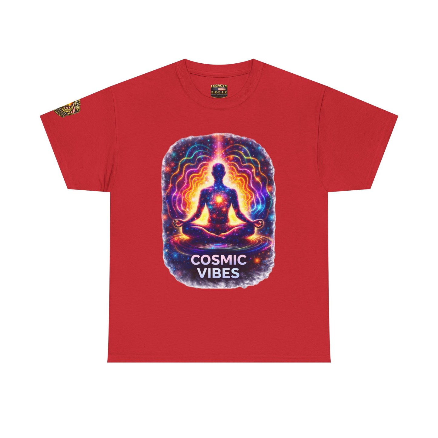 Meditating Silhouette 'Cosmic Vibes' T-shirt