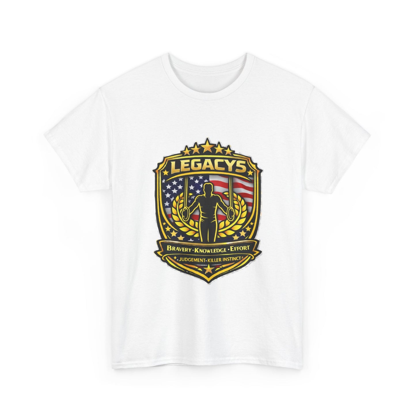 Gymnastics - Male Silhouette Legacy Shield T-Shirt